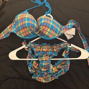 Hollister Vibrant Plaid Bikini Set